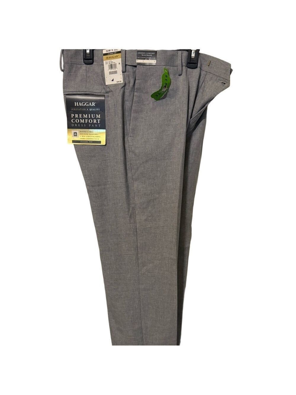 Haggar Gray Dress Pants Classic Straight-Leg